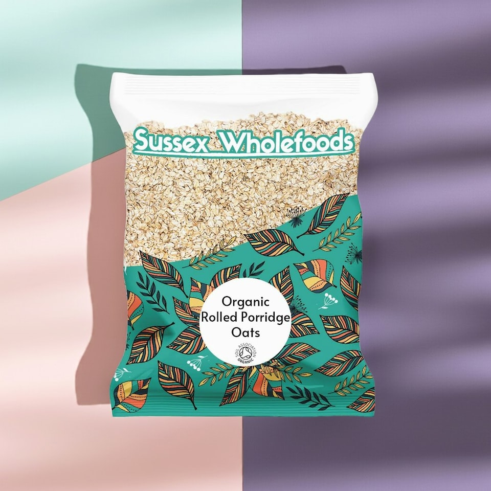 image 1 of Organic Rolled Porridge Oats 1kg (Sussex Wholefoods) 
