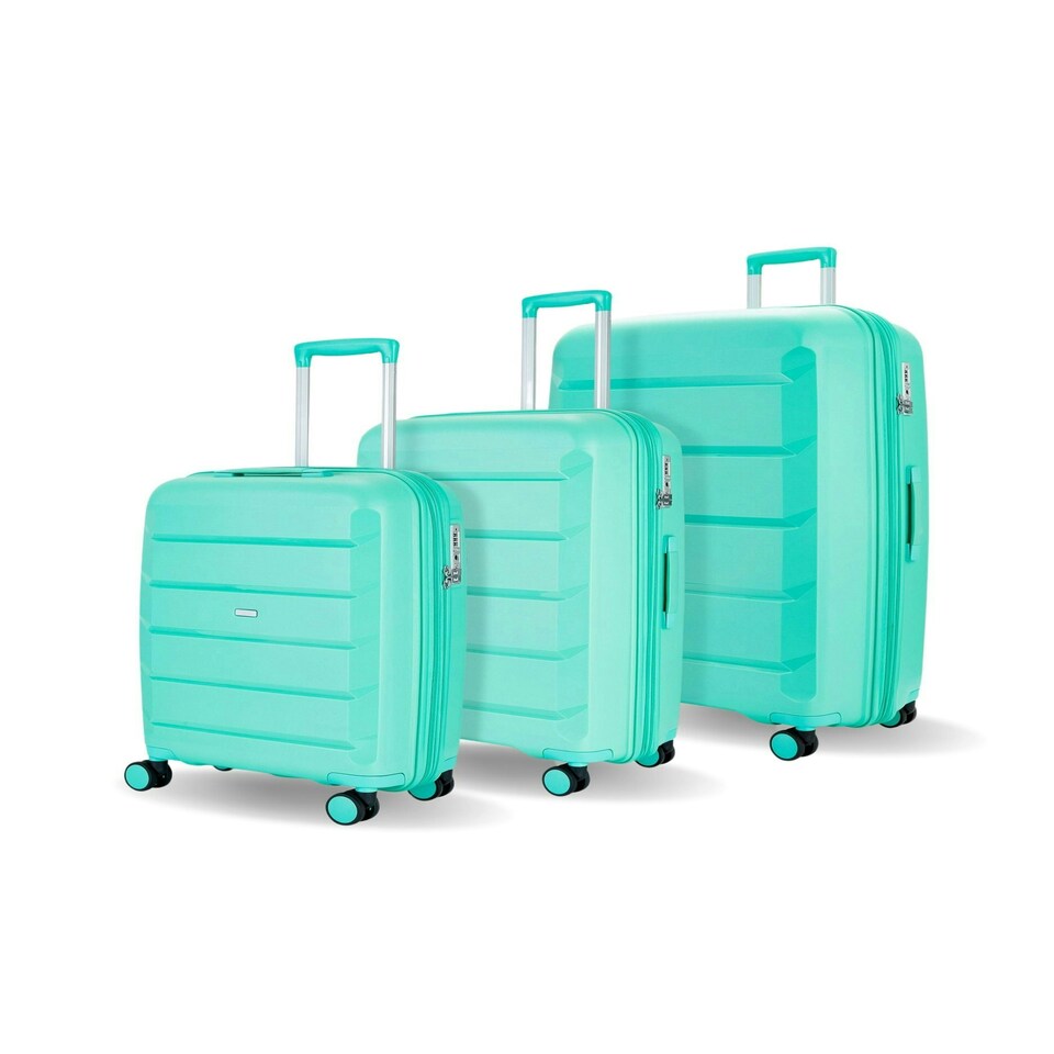 image 1 of Rock Tulum 3 Piece Set Suitcases Turquoise | Green | Large
