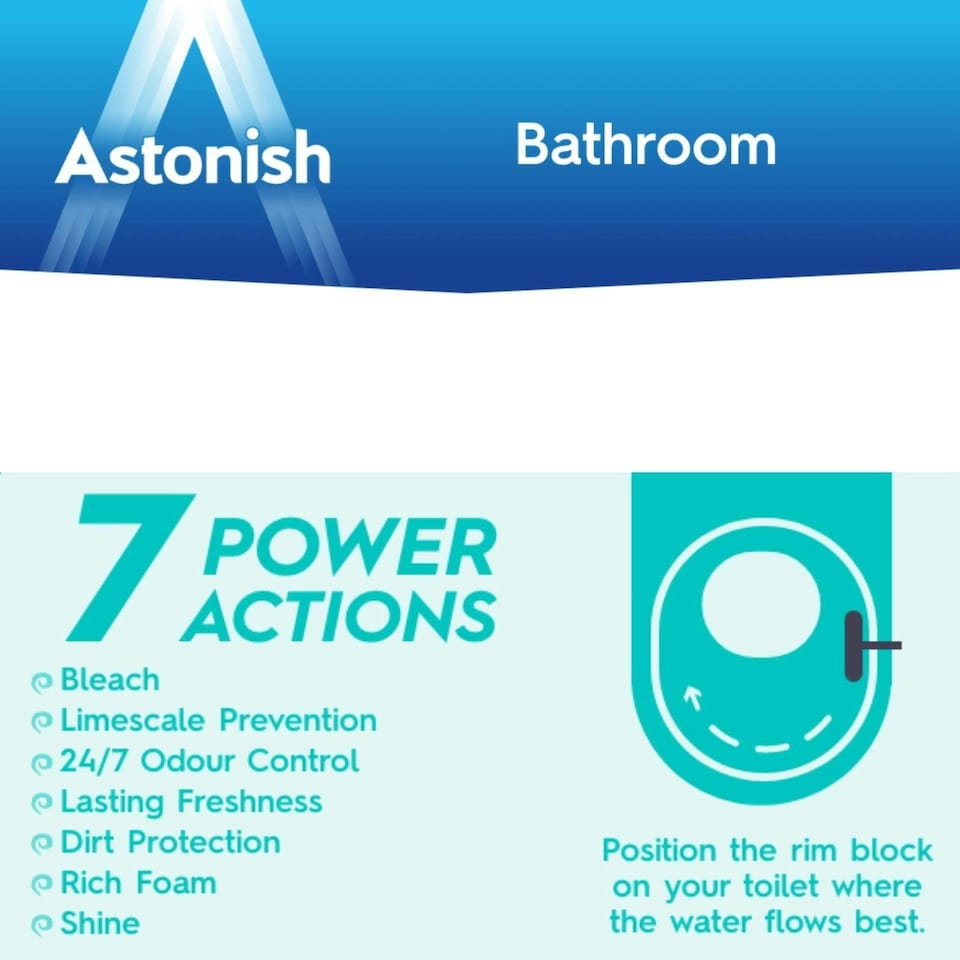 image 1 of Astonish Eucalyptus Foam Fresh Toilet Block Cleaning Action Bleach Odour Control