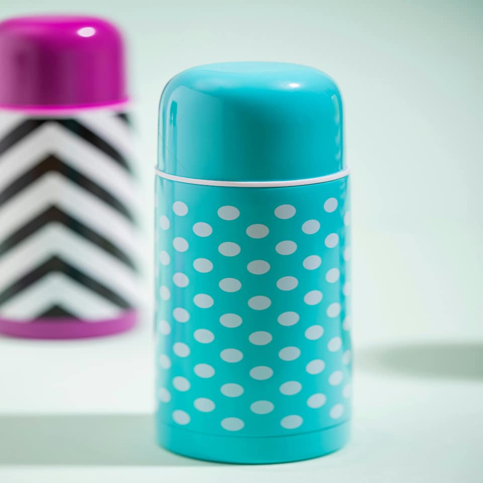 image 1 of Interiors By Premier Spot 350ml Vacuum Flask,Double-Walled Insulated Bottle,Stainless Steel Thermal Flask with Silicone Seal