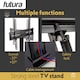 image 3 of Futura 24-60 Inch Universal TV Table Stand, Swivel & Height Adjustable 45kg Load Black
