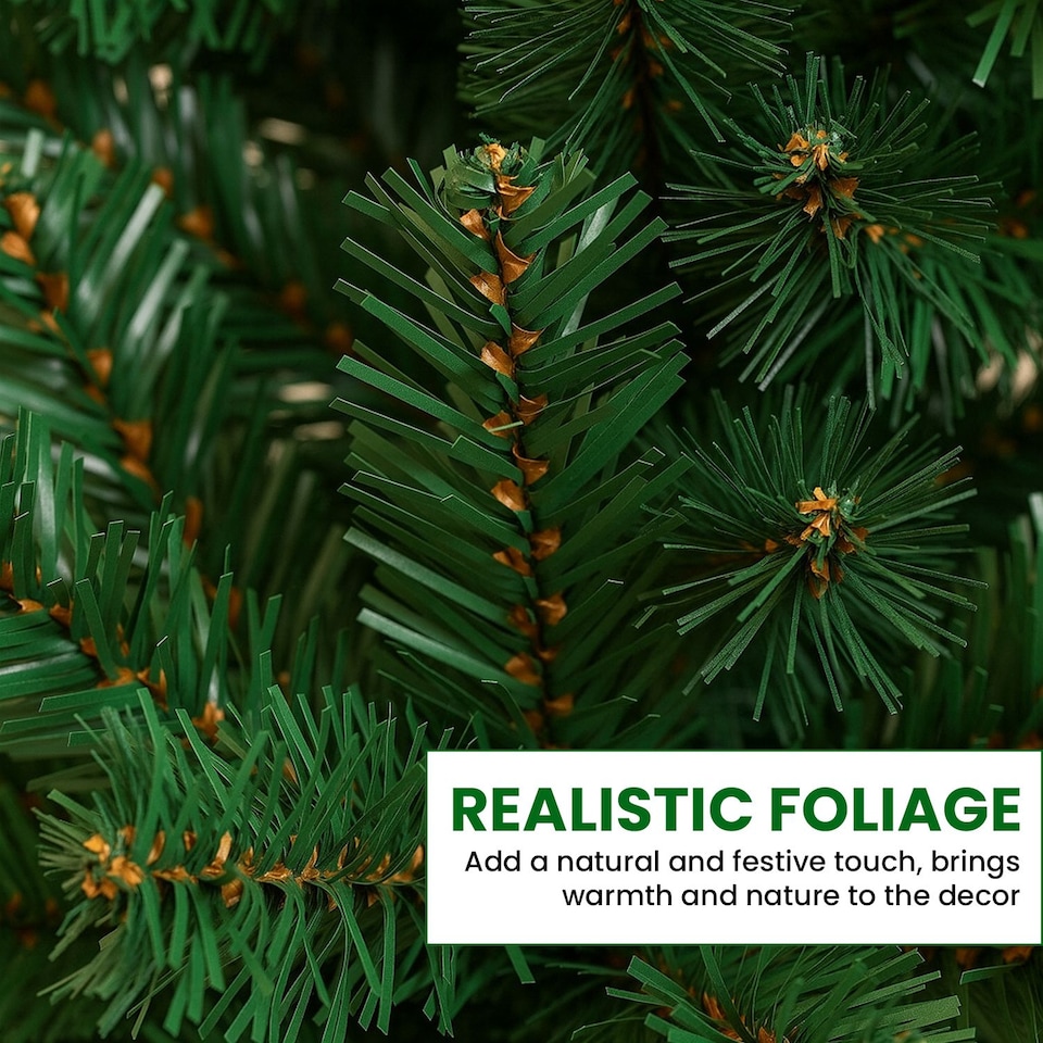 image 1 of Alivio 6ft Natural Looking Artificial Christmas Tree For Home With Metal Stand