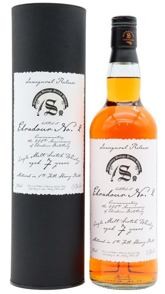 image 1 of Edradour - Signatory Vintage - 200th Anniversary No. 2 Inaugural Release Single Malt Scotch 2018 7 year old Whisky | Multi | Edradour - Signatory Vintage - 200th Anniversary No. 2 Inaugural Release Single Malt Scotch - 2018 7 year old Whisky 70cl 57.1% ABV | 1