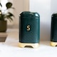 image 4 of Lovello Sugar Canister Green Textured 11x11cm