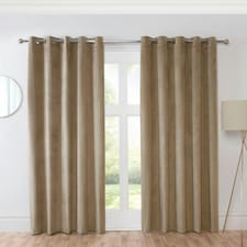 Sundour Casa Eyelet Curtains Mocha Brown | 90x90"