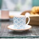 image 5 of Nicola Spring 12 Piece Hand-Printed Espresso Cup & Saucer Set - 65ml - Blue | Blue | Blue | 12