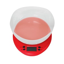 CKSP01-Casa - Kitchen Scale W/ Clear Bowl - Fresco Red