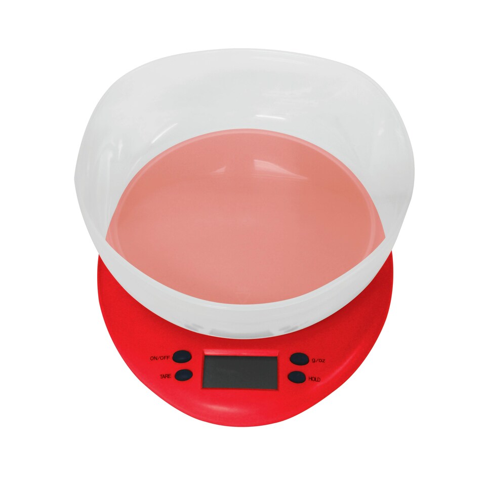 image 1 of CKSP01-Casa - Kitchen Scale W/ Clear Bowl - Fresco Red