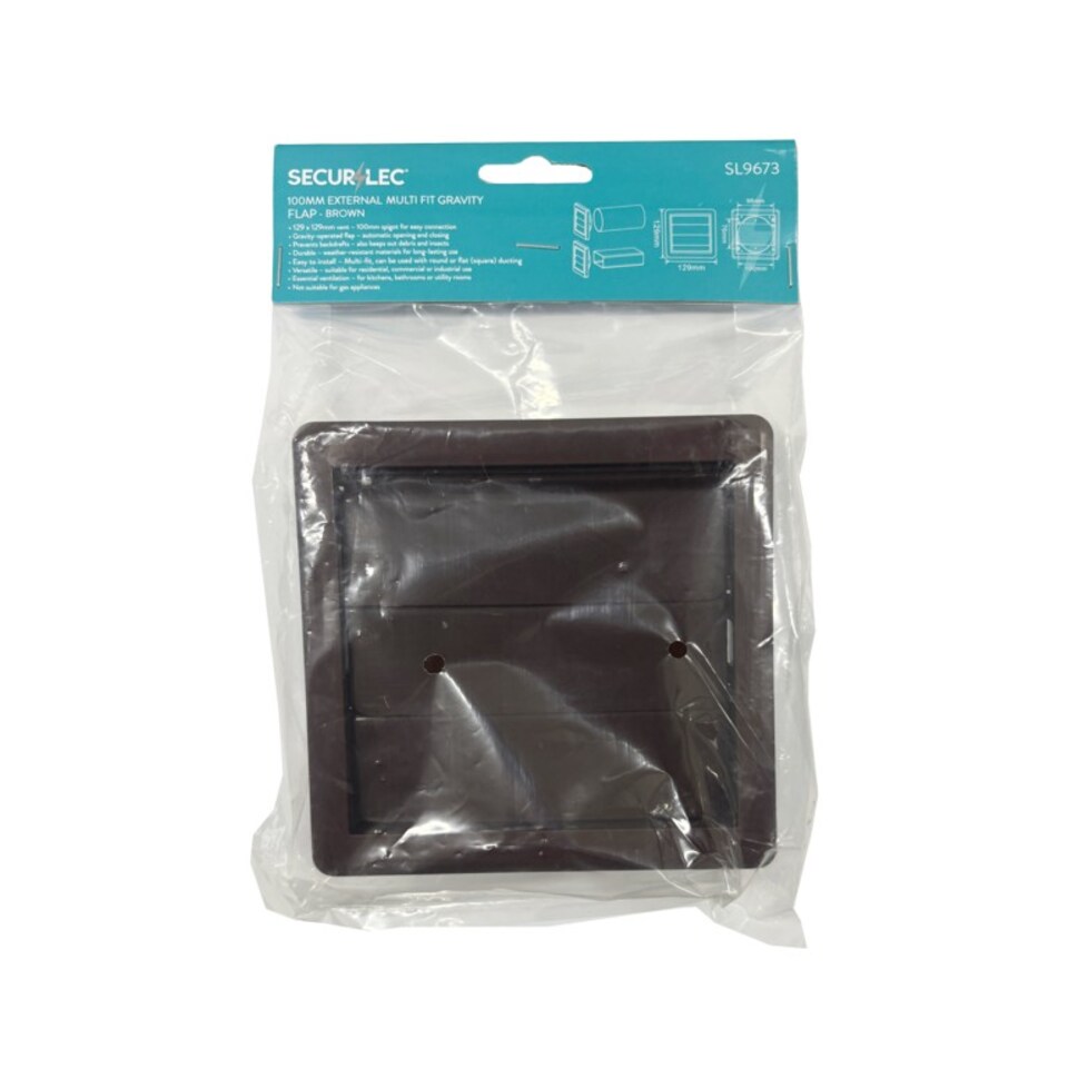 image 1 of Securlec Multi Fit Louvre Vent | Brown | Brown | 1