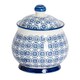 image 1 of Nicola Spring Hand-Printed Sugar Bowl - 10cm - Navy Blue