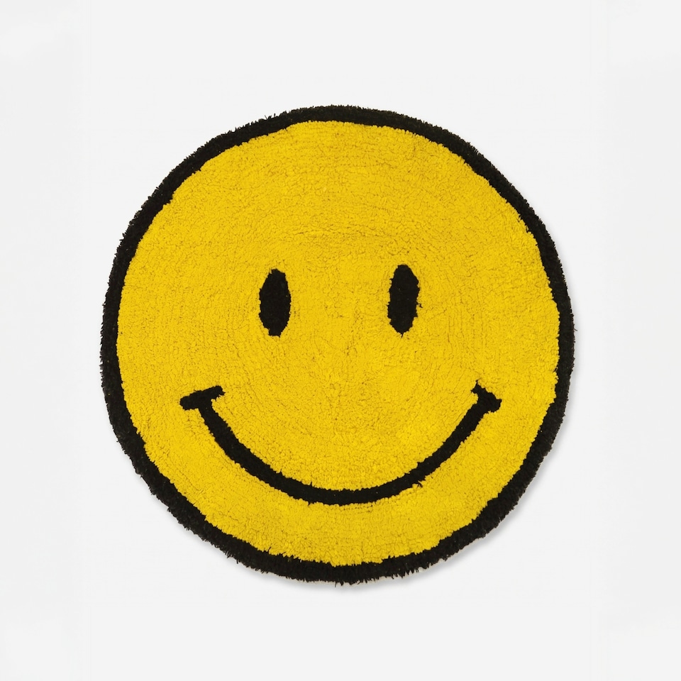 image 1 of Smiley Face Reversible Bath Mat Rug