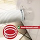 image 4 of SPARES2GO Vent Hose for Delonghi Air Conditioner Conditioning 3m 5" Extension + Pipe Clips | White