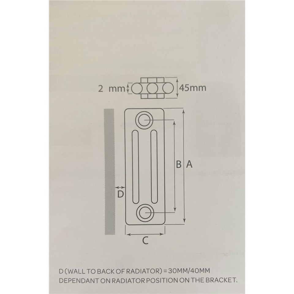 image 1 of 600mm (H) x 1190mm (W) - Raw Metal Horizontal Radiator (New Yorker Classic) - 3 Columns - (0.6m x1.19m) - Depth 107mm