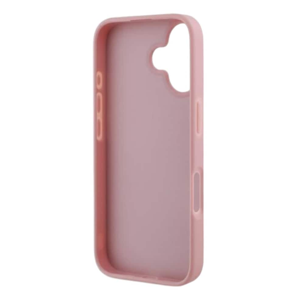 image 1 of Guess IML Glitter Circle Case with MagSafe for iPhone 16 6.1 Pink