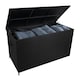 image 3 of Aluminium Corner Sofa Set With Black Rattan Storage Box - Wood Effect