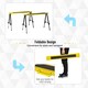 image 5 of DURHAND Set of 2 Folding Saw Horses Steel Frame w/ Anti-Slip Platform Handle DIY | Yellow | Yellow and Black