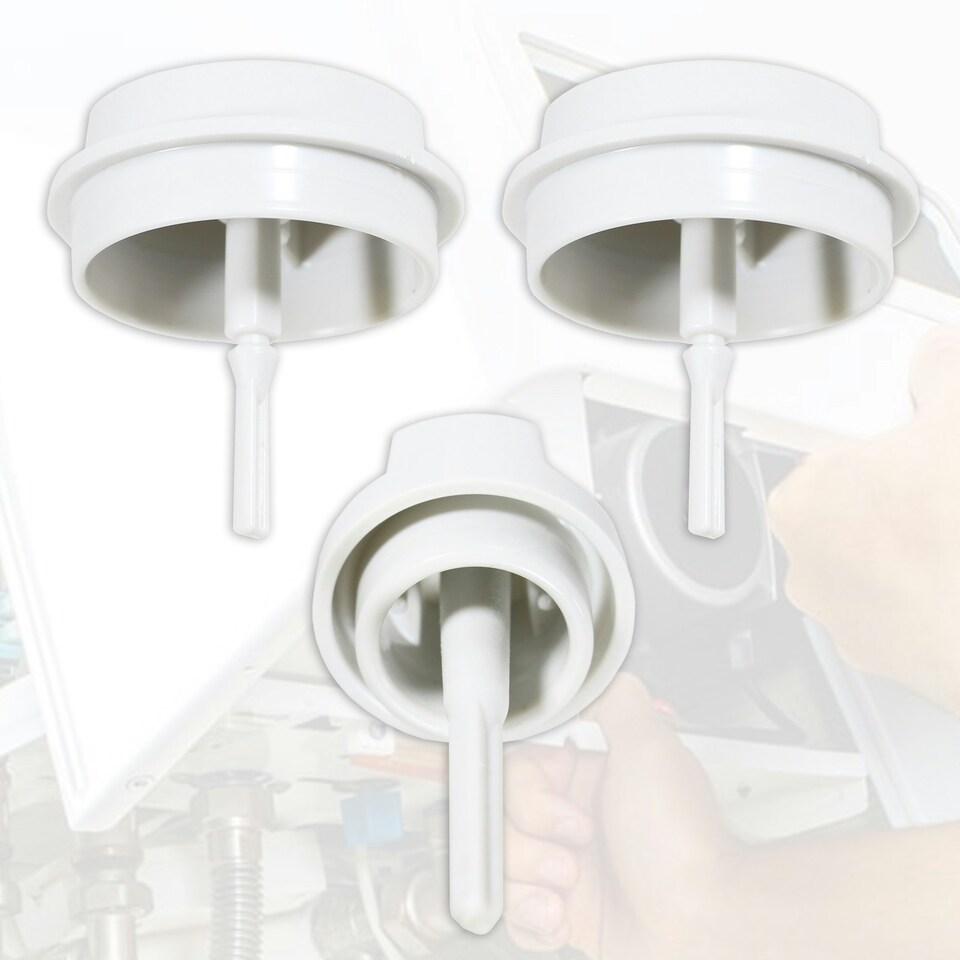 image 1 of SPARES2GO Control Knobs Kit for Vaillant ecoTEC Plus VIH VU VUI VUW Boiler (Pack of 3)