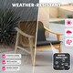 image 7 of Garden Chair Treviso - polyrattan with varnished wooden frame, thick cushion Brown | Nature