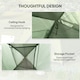 image 7 of Outsunny 3-4 Person Camping Tent, Waterproof Tent Green | Olive Green, Grey