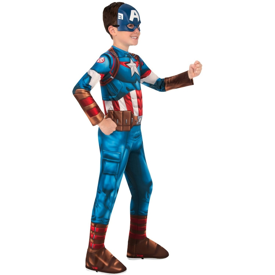 image 1 of Captain America Boys Costume - Blue/Red/White - 7-8 Years 7