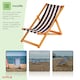 image 3 of Oypla Traditional Folding Hardwood Garden Beach Deck Chairs Deckchairs Blue