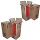 image 1 of 5 x Strong Double Wall Cardboard Wardrobe Boxes With Hanging Rails Brown