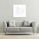 image 2 of line art hug (Canvas Print) 90 x 90 x 4cm