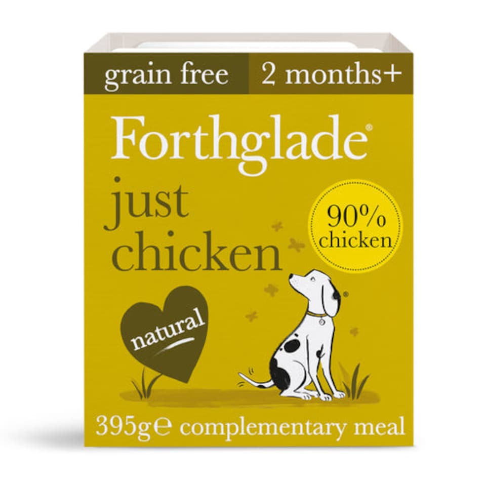 image 1 of Forthglade Just Chicken Complementary Wet Dog Food - 3 x 395g