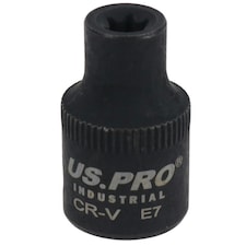E7 Female Impacted Impact Torx Star E Socket 3/8in Drive Shallow