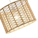 image 3 of Classic Twisted Brown Paper Pendant Light Shade with Strapped Design Brown
