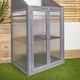 image 5 of Samuel Alexander Wooden Mini Greenhouse Cold Frame - Small Greenhouse Grey H120 x W69 x D49cm