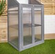 image 5 of Samuel Alexander Wooden Mini Greenhouse Cold Frame - Small Greenhouse Grey H120 x W69 x D49cm