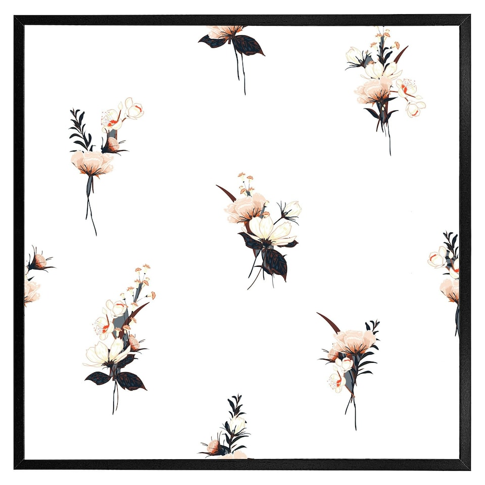 image 1 of Flower bunches (Picture Frame) White | S