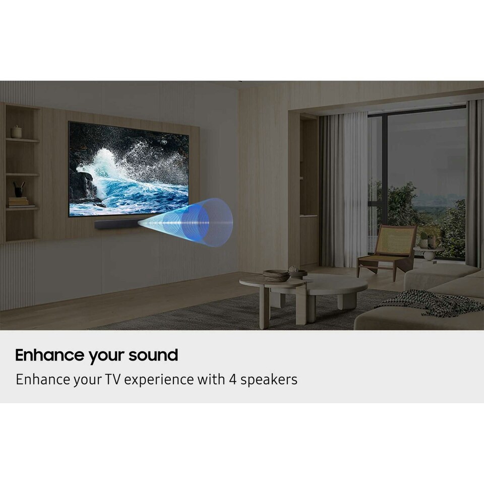 image 1 of Samsung B-Series 2.0ch Soundbar with Built-In Subwoofer - Black HW-B400F