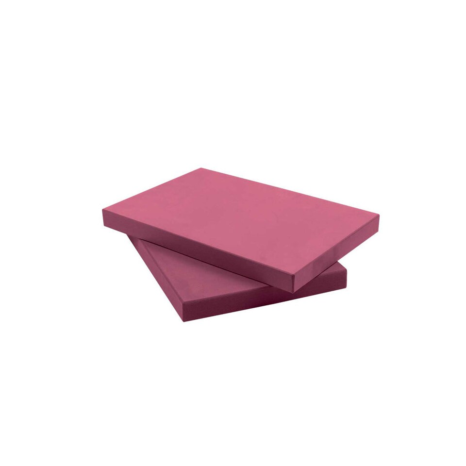 image 1 of Fitness Mad Half Yoga Block, Non-Toxic EVA Foam Support for Improved Alignment and Flexibility. | Multi | Burgundy | 30.5cm (L) x 20.5cm (W) x 2.5cm (H)