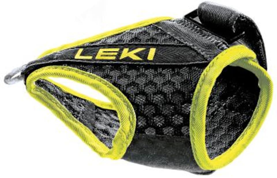 Leki Shark Frame Strap Mesh black-neon yellow Nordic Walking pole straps