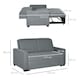 image 7 of HOMCOM 2 Seater Sofa Bed Click Clack Couch Sleeper for Living Room Grey