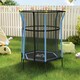 image 2 of HOMCOM 5.4FT Kids Trampoline with Enclosure Indoor Outdoor Blue