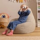 image 3 of Dalton Kids Beanbag Corduroy Natural Beige Set of 2 | Cream | Beige | M | 2