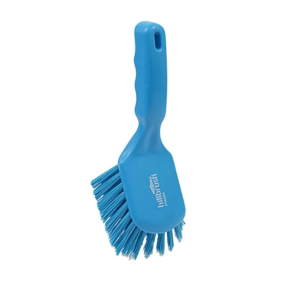 Hillbrush Short Handled Stiff Brush - Blue - 254mm