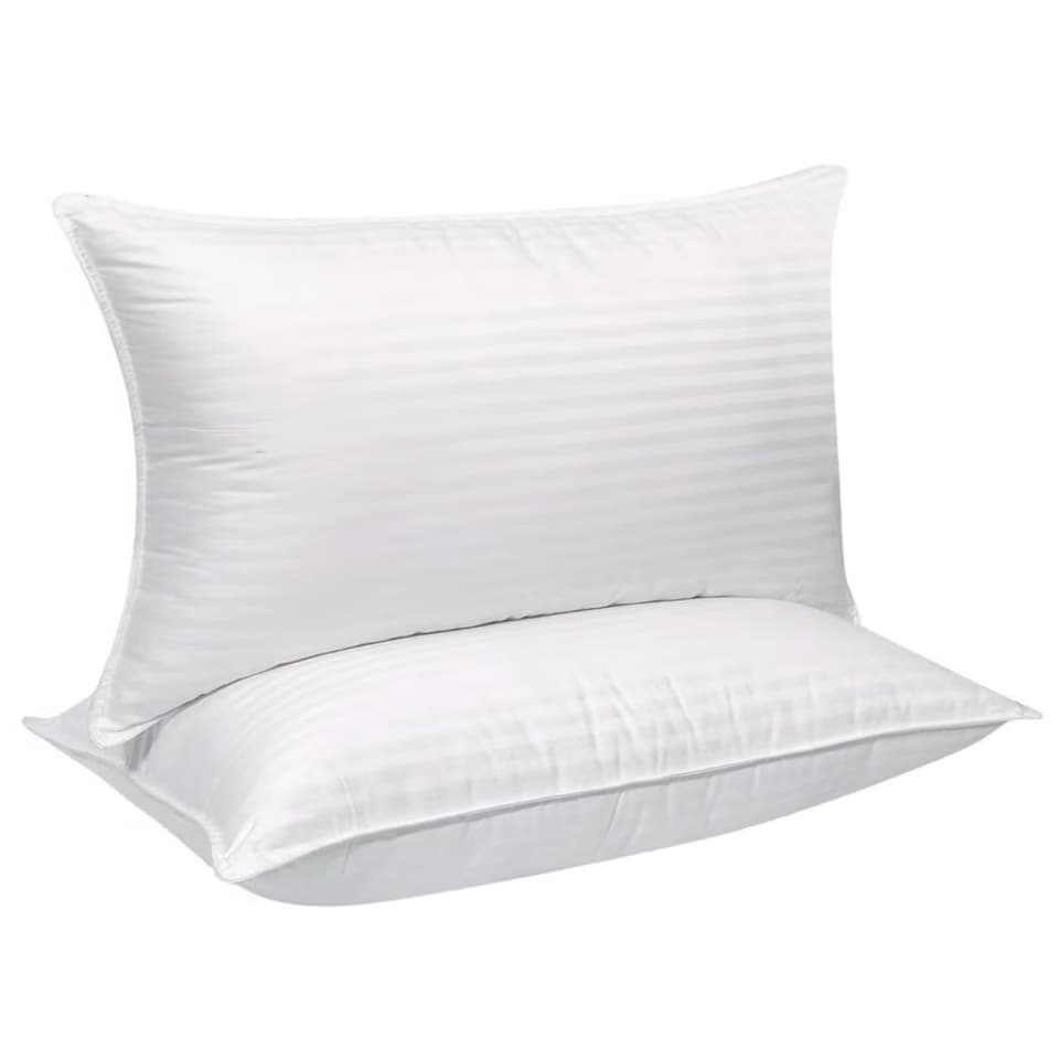 image 1 of Covers&All Bed Pillows for Sleeping pack of 2,Microfiber Pillow for Side Sleepers, Pack of 2 x Pack of 2, White