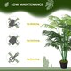 image 7 of Outsunny 125cm/4FT Artificial Palm Plant, Decorative Tree with Pot