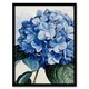 image 1 of Hydrangea Modernist Floral Calm Living Room Black Framed Wall Art Print A4