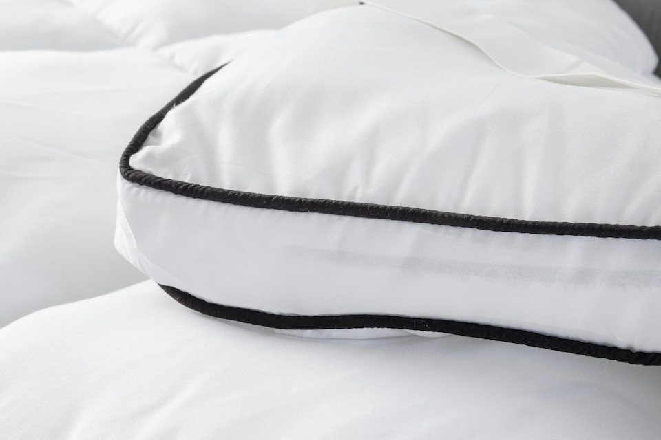 image 1 of 5cm Thick Microfibre Soft Touch 2 Inch Mattress Topper | White | King