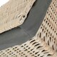 image 5 of White Wash Finish Storage Hamper with Grey Sage Lining Brown | Brown | L