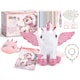 image 1 of 33‑in‑1 Unicorn Plush Toy Gift Set for Girls – Soft Cuddly Stuffed Animal with Diary, Stickers, Colouring Book & Accessories, Birthday Gift for Kids 3–10