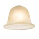 image 8 of Pair of White Alabaster Glass Shades with Traditional Shape for E14 and E27 | White