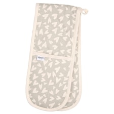 Dexam Organic Heart Double Oven Gloves | Grey