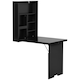image 1 of HOMCOM Multi-Functional Folding Wall-Mounted Drop-Leaf Table w/Chalkboard Shelf