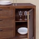 image 4 of Teamson Home Hatteras Wooden Sideboard 3 Drawers 2 Doors, Walnut